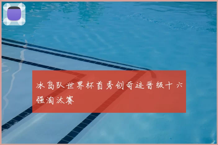 冰岛队世界杯首秀创奇迹晋级十六强淘汰赛