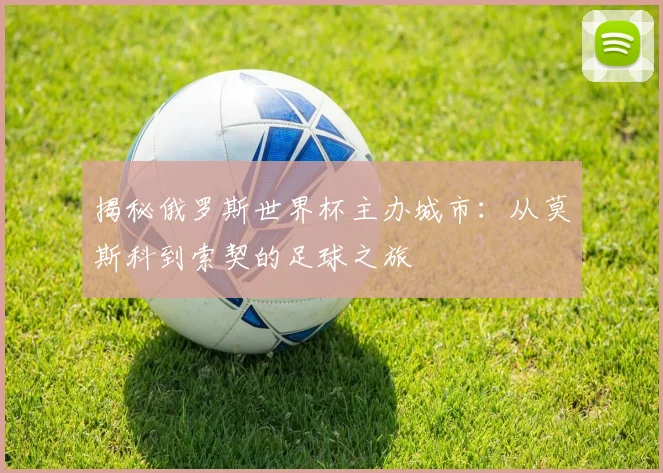 揭秘俄罗斯世界杯主办城市:从莫斯科到索契的足球之旅